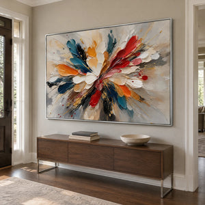 PETAL BURST — Hallway, silver frame