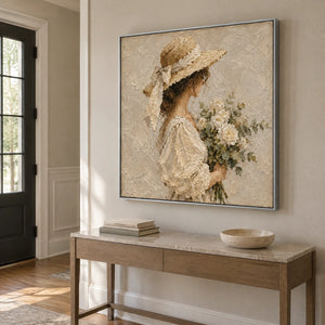 GATHERED LIGHT — Hallway, silver frame
