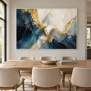 AZURE SEAM — Dining room, white frame