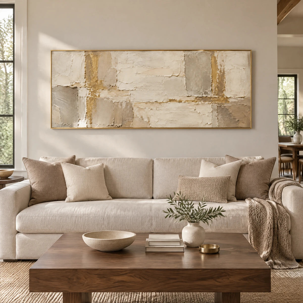 QUIET FRAMEWORK — Living room, gold frame
