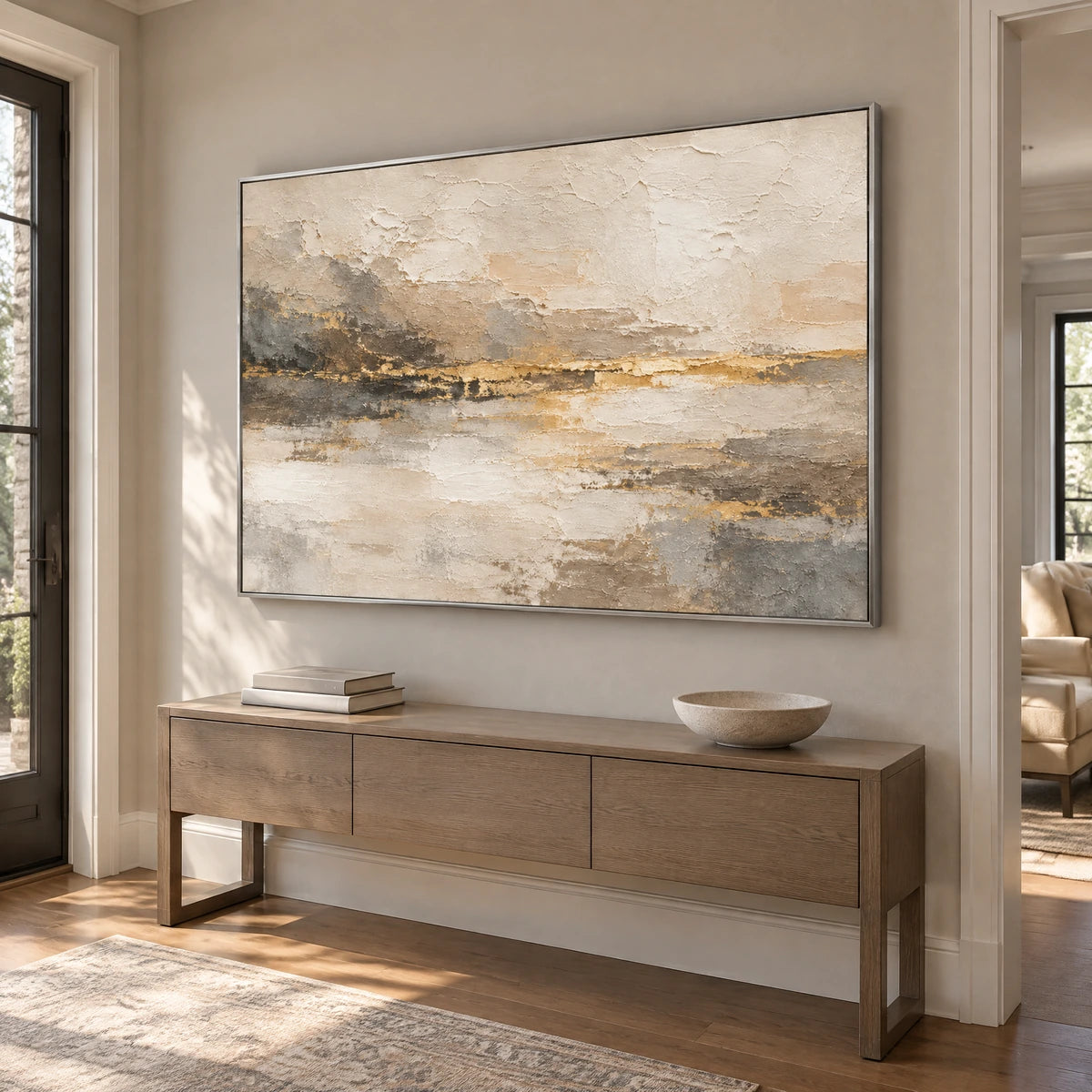 VEILED HORIZON — Hallway, silver frame