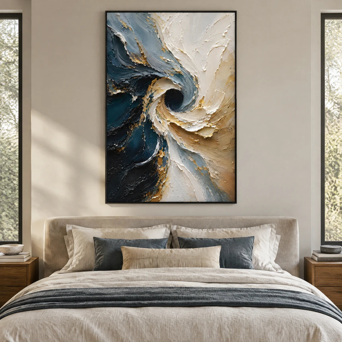 TURNING TIDE — Bedroom, black frame