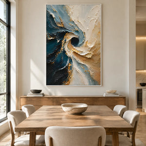 TURNING TIDE — Dining room, white frame