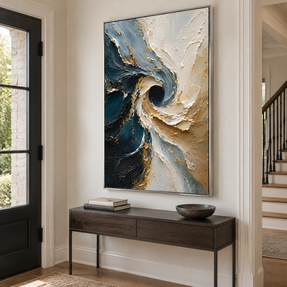 TURNING TIDE — Hallway, silver frame