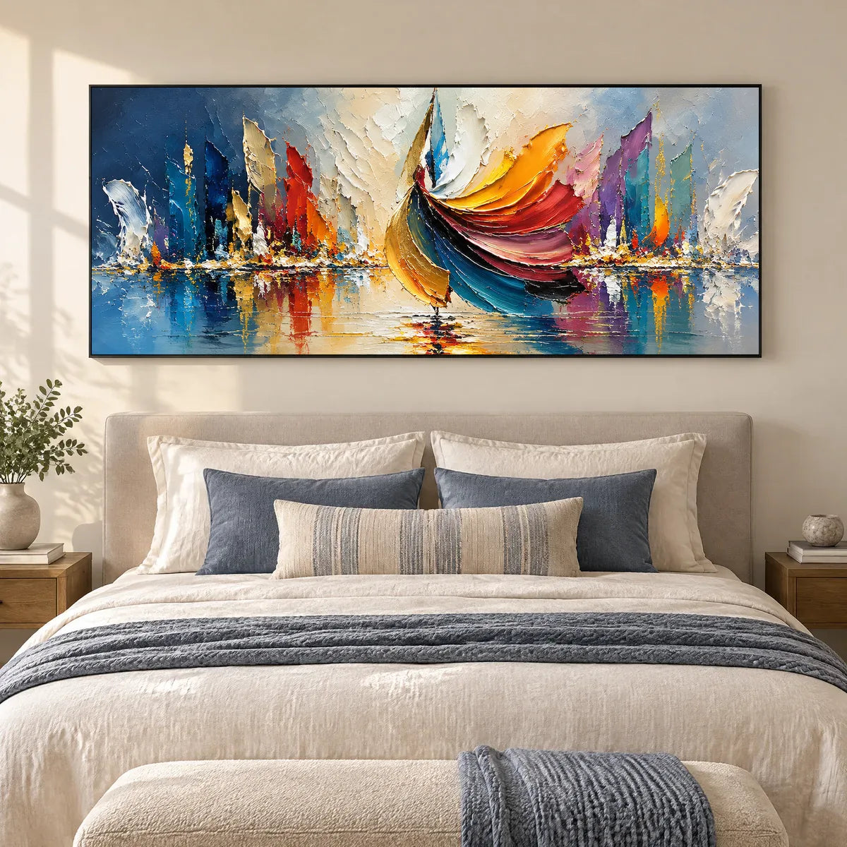 COLOR IN REFLECTION — Bedroom, black frame