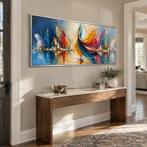 COLOR IN REFLECTION — Hallway, silver frame
