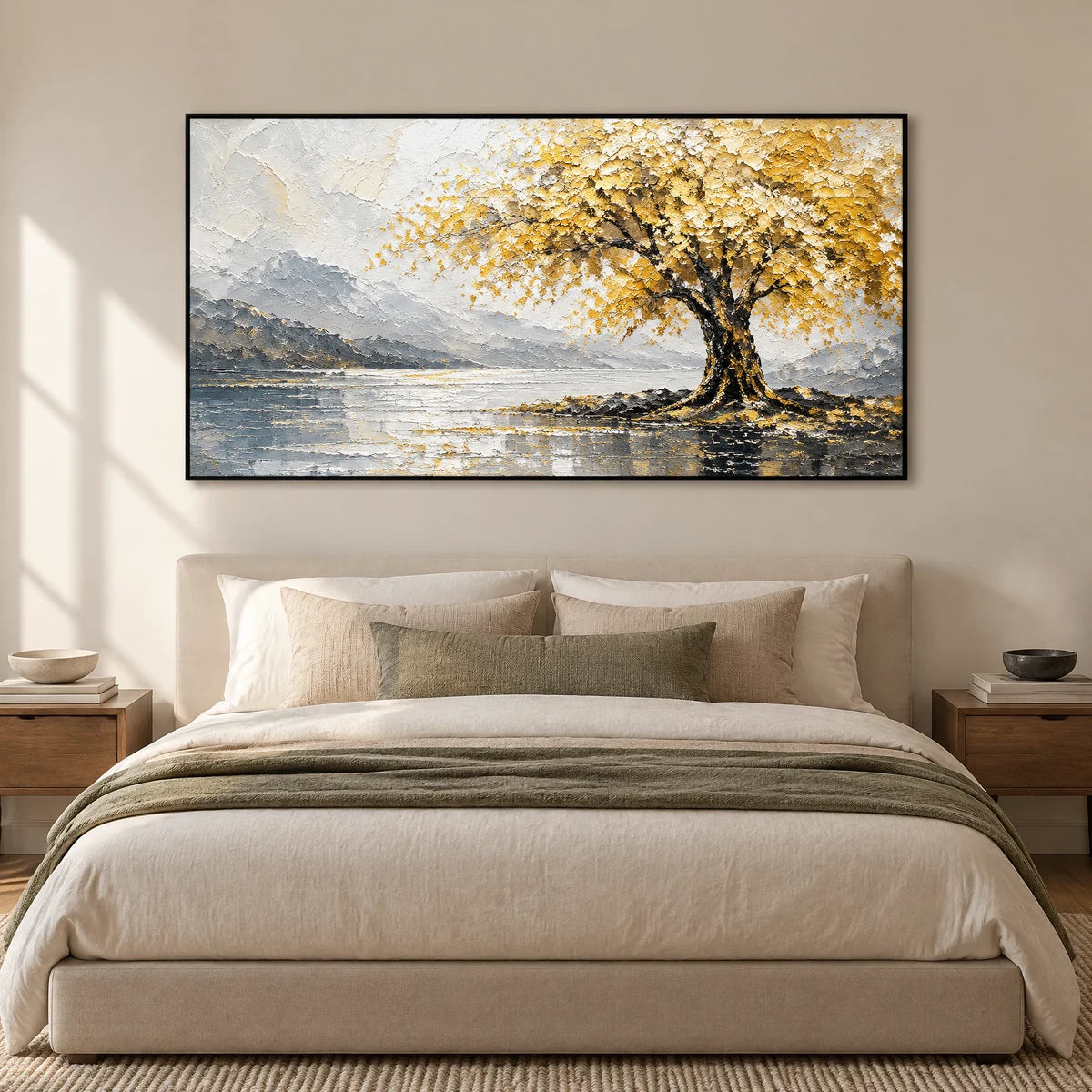 GOLDEN SHELTER — Bedroom, black frame