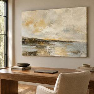 DISTANT QUIET — Office, frameless stretched canvas
