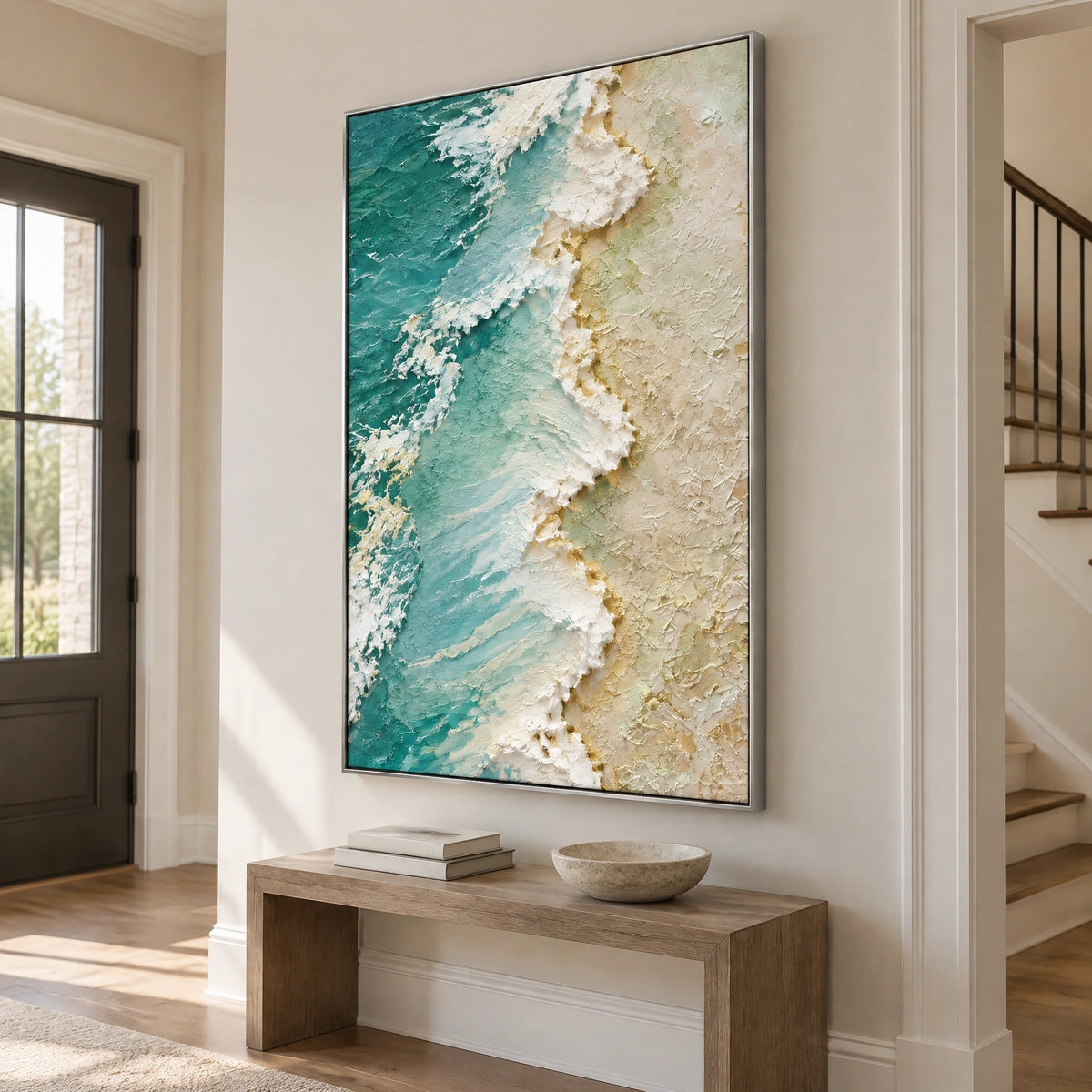 SHORELINE RHYTHM — Hallway, silver frame