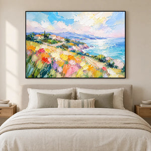 SEASIDE COLORFIELD — Bedroom, black frame