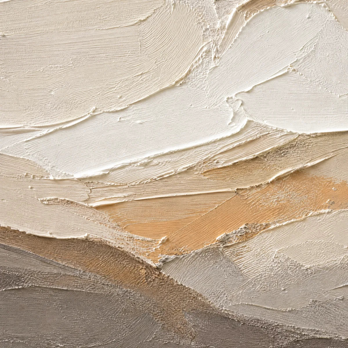 PALE RIDGE: Beige White Mountain Abstract