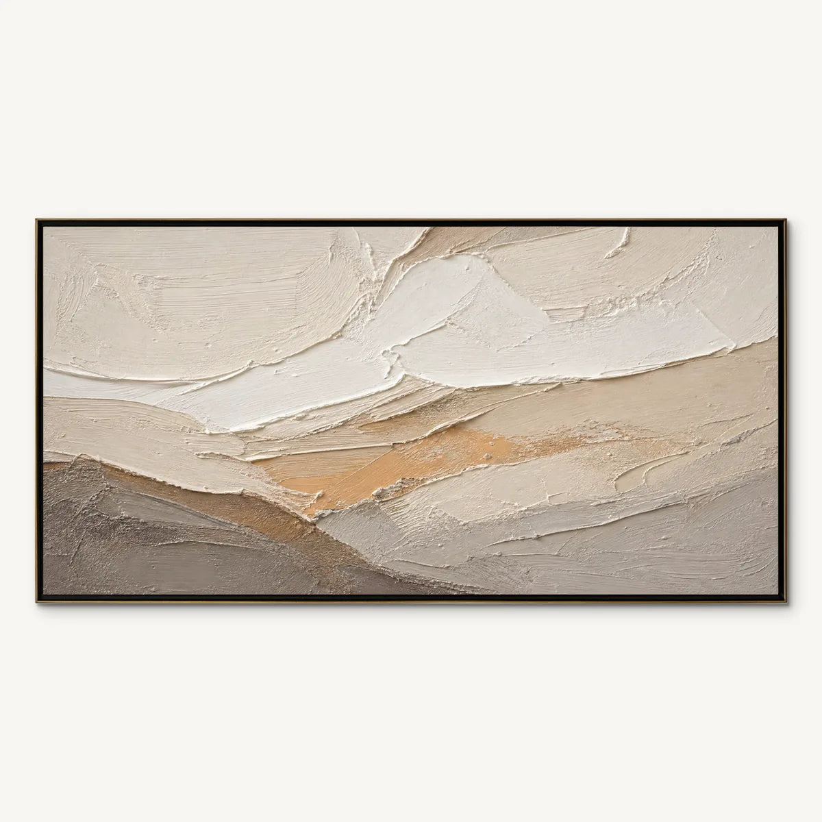 PALE RIDGE: Beige White Mountain Abstract