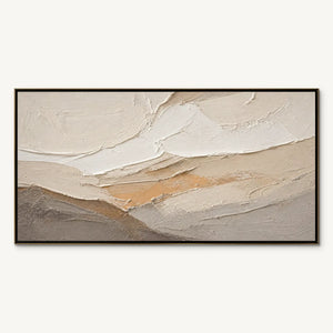 PALE RIDGE: Beige White Mountain Abstract