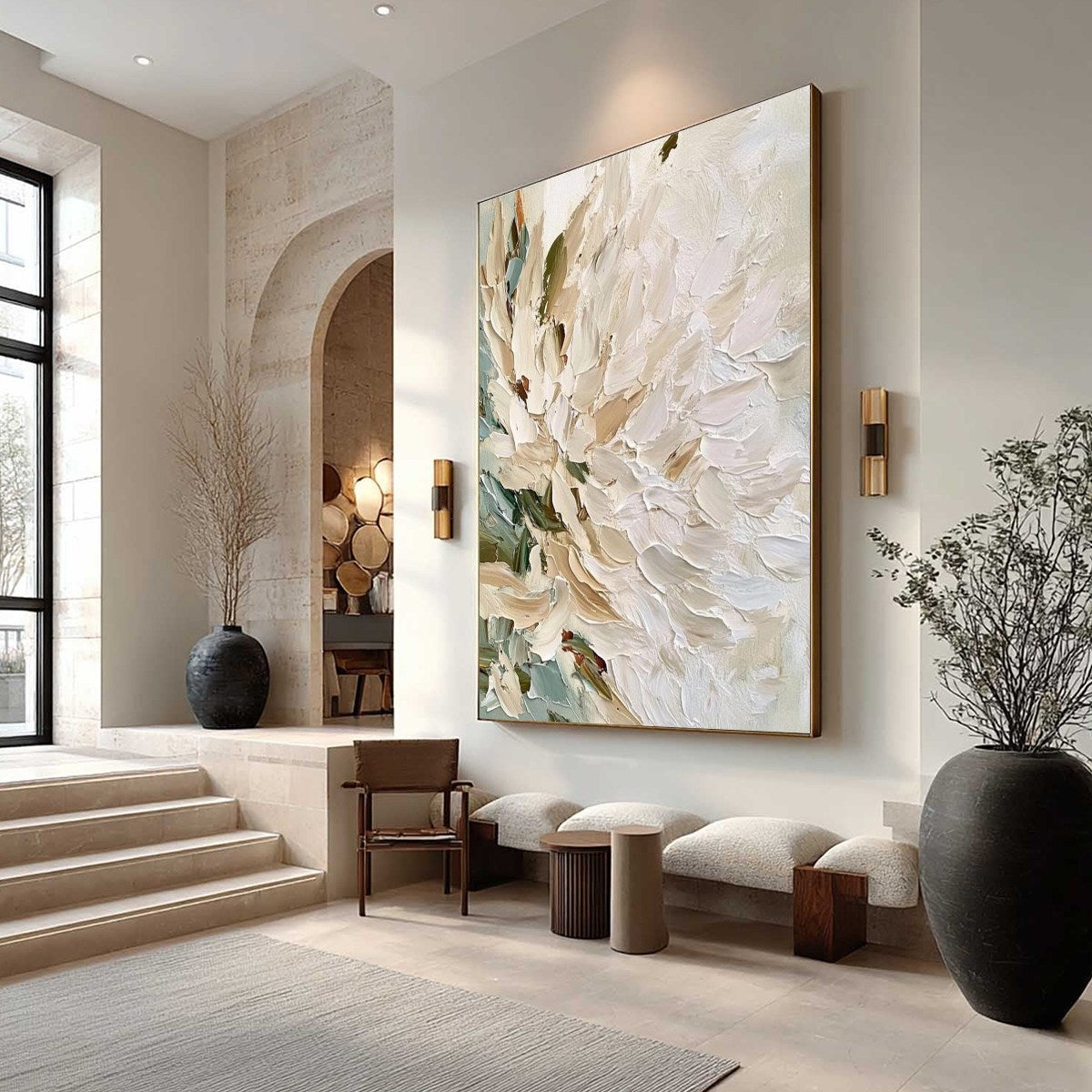 PETALS OF DAWN: Textured Impressionist Floral Oil Painting