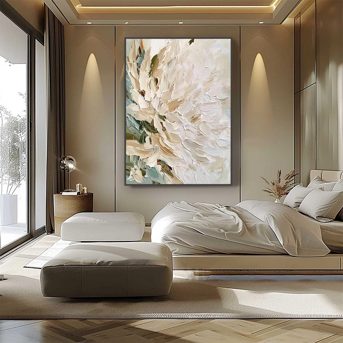 PETALS OF DAWN: Textured Impressionist Floral Oil Painting