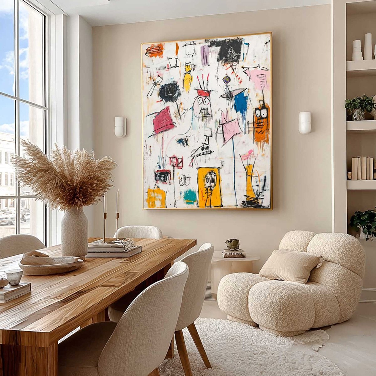 PLAYFUL GRAFFITI: Abstract Figurative Oil Painting