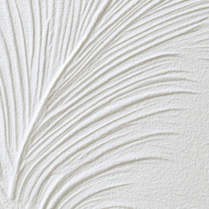 PLUME: Textured Minimalist Wabi Sabi Feather Painting