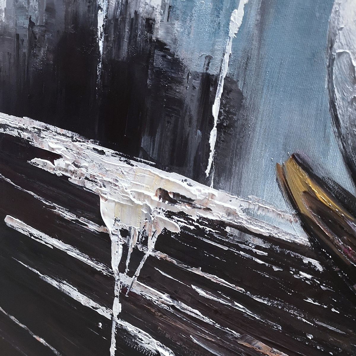 POISED: Textured Minimalist Golf Still Life Oil Painting