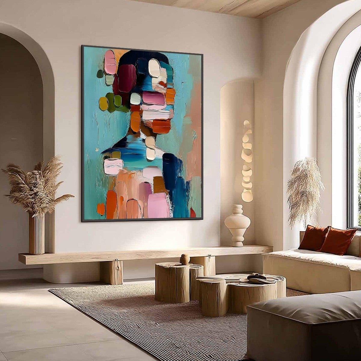 Persona | Textured Abstract Portrait Impasto Oil Painting