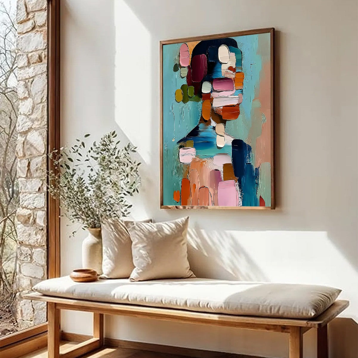 Persona | Textured Abstract Portrait Impasto Oil Painting