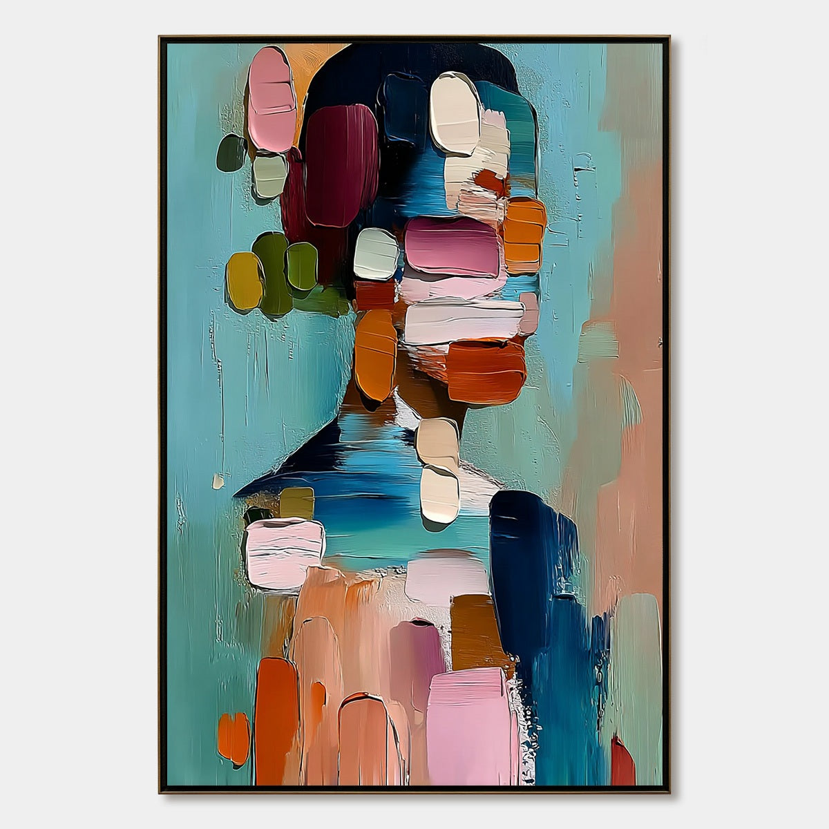 Persona | Textured Abstract Portrait Impasto Oil Painting