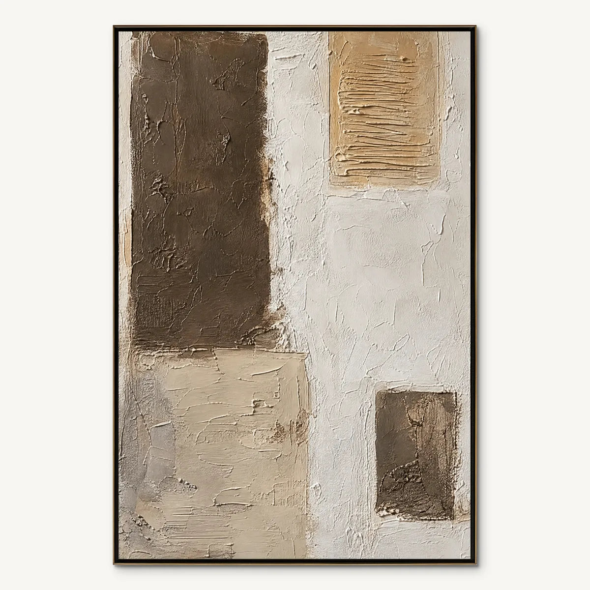 QUIET BLOCKS: Neutral Block Texture Abstract