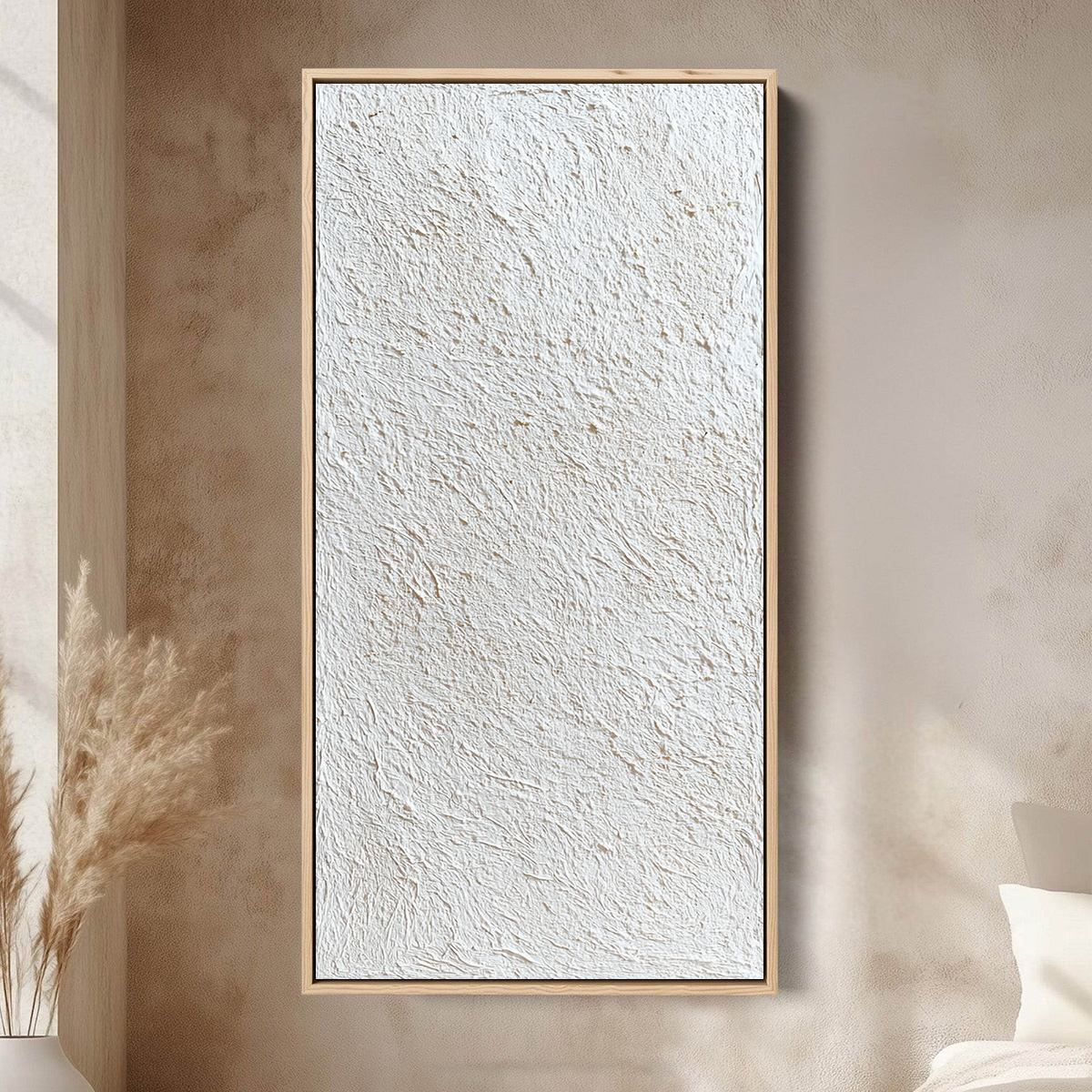 QUIET CANVAS: Textured Minimalist Wabi Sabi Painting