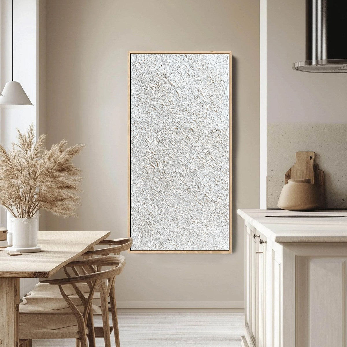 QUIET CANVAS: Textured Minimalist Wabi Sabi Painting