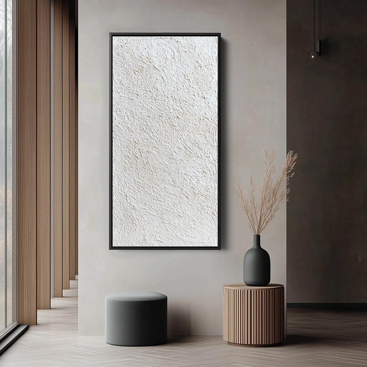 QUIET CANVAS: Textured Minimalist Wabi Sabi Painting