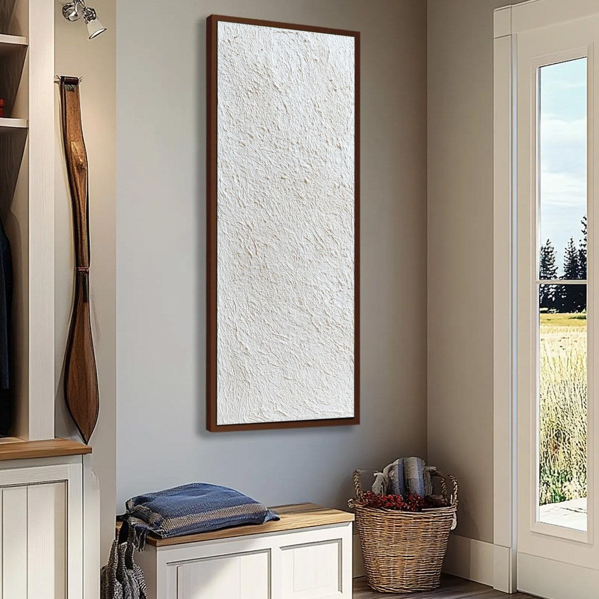 QUIET CANVAS: Textured Minimalist Wabi Sabi Painting