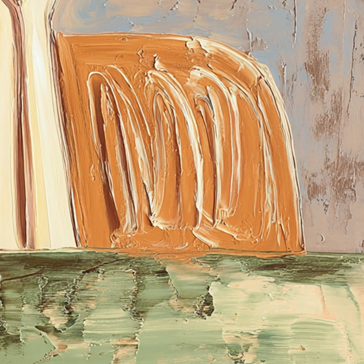 QUIET CONTEMPLATION: Textured Impasto Portrait Painting of a Woman