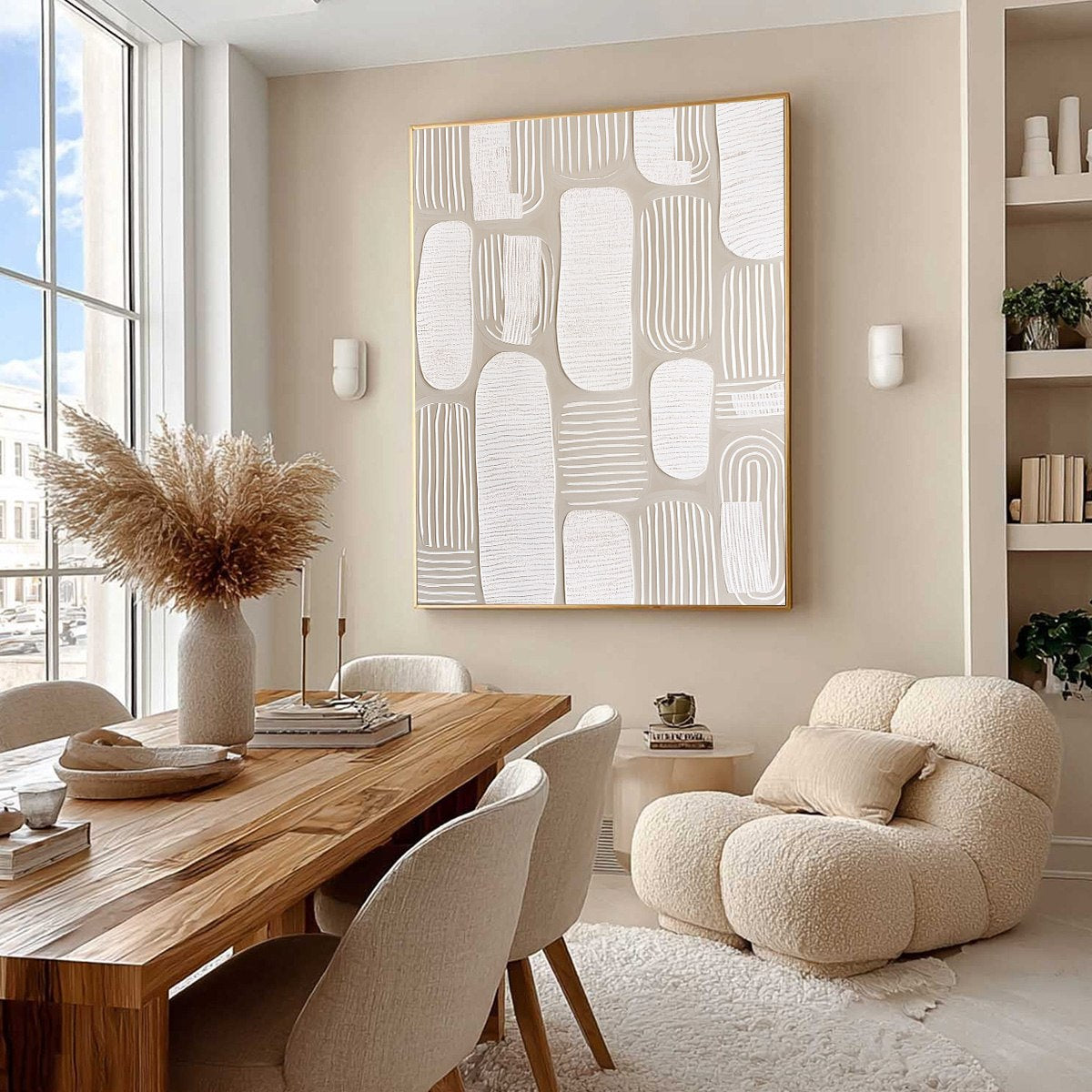 QUIET RHYTHMS: Textured Wabi Sabi Abstract Painting in Neutral Tones