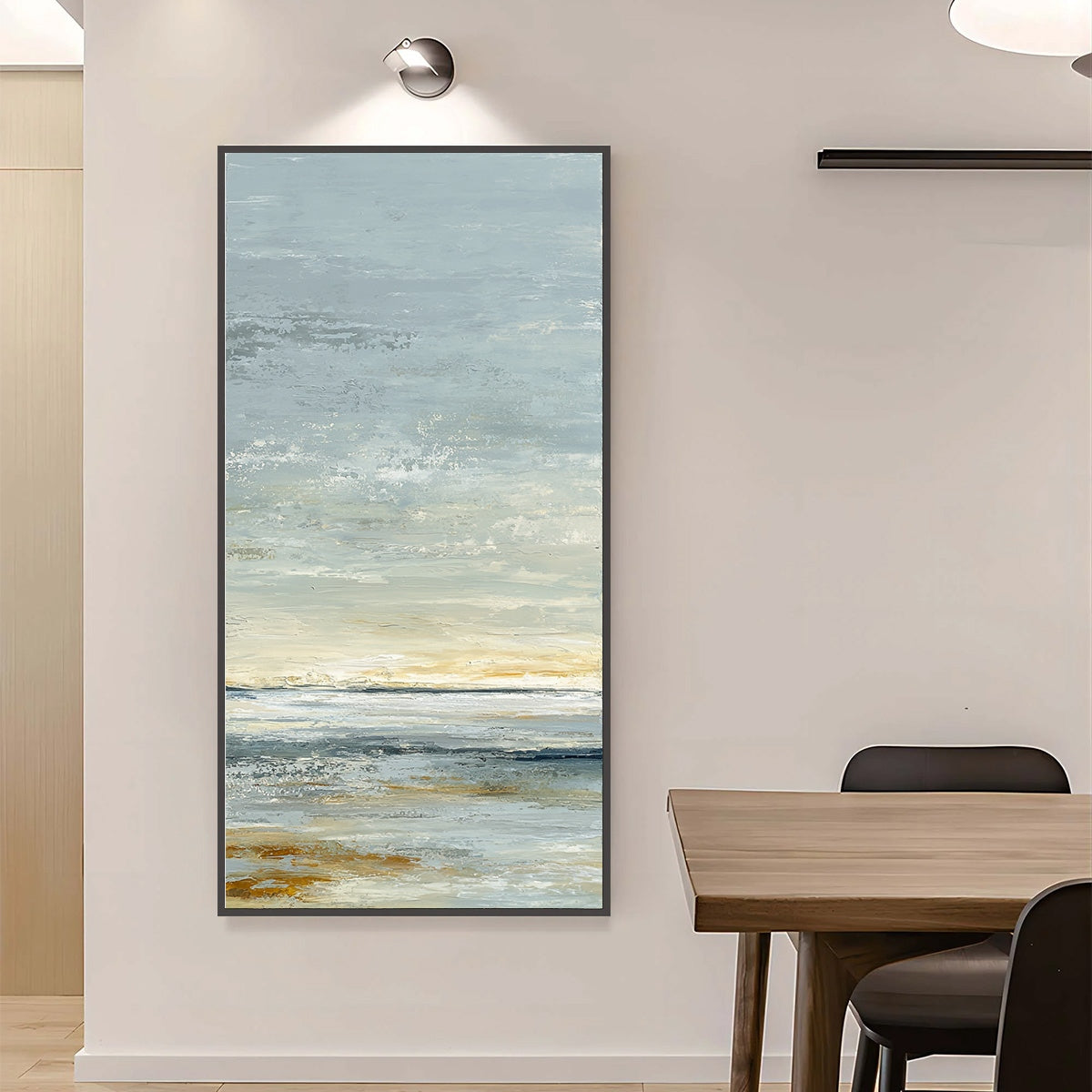 QUIET HORIZON: Textured Minimalist Wabi Sabi Seascape