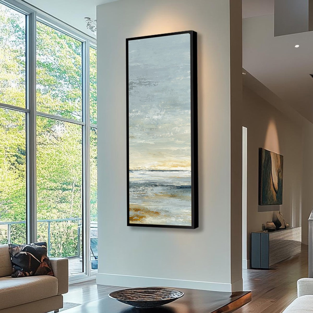 QUIET HORIZON: Textured Minimalist Wabi Sabi Seascape