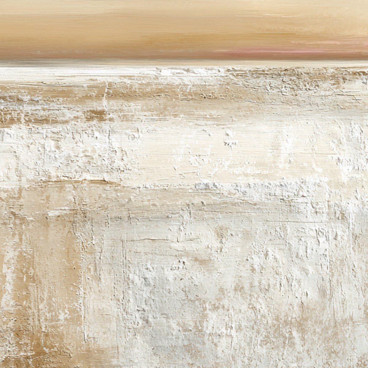 QUIET SHORE: Textured Wabi Sabi Minimalist Beach Painting