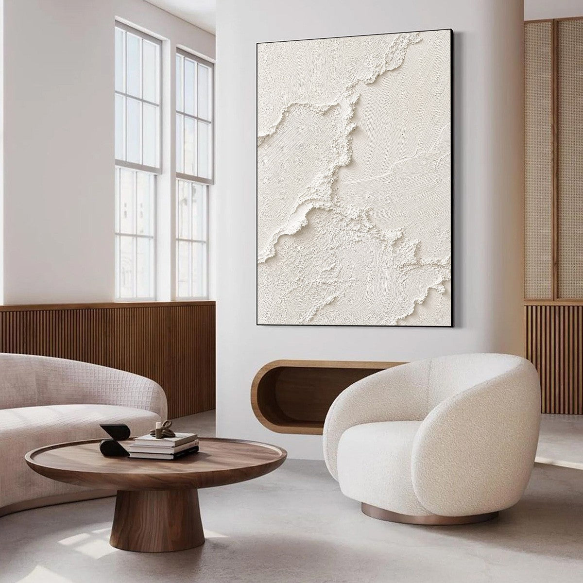 RIVEN: Heavily Textured Minimalist Wabi Sabi Wall Art