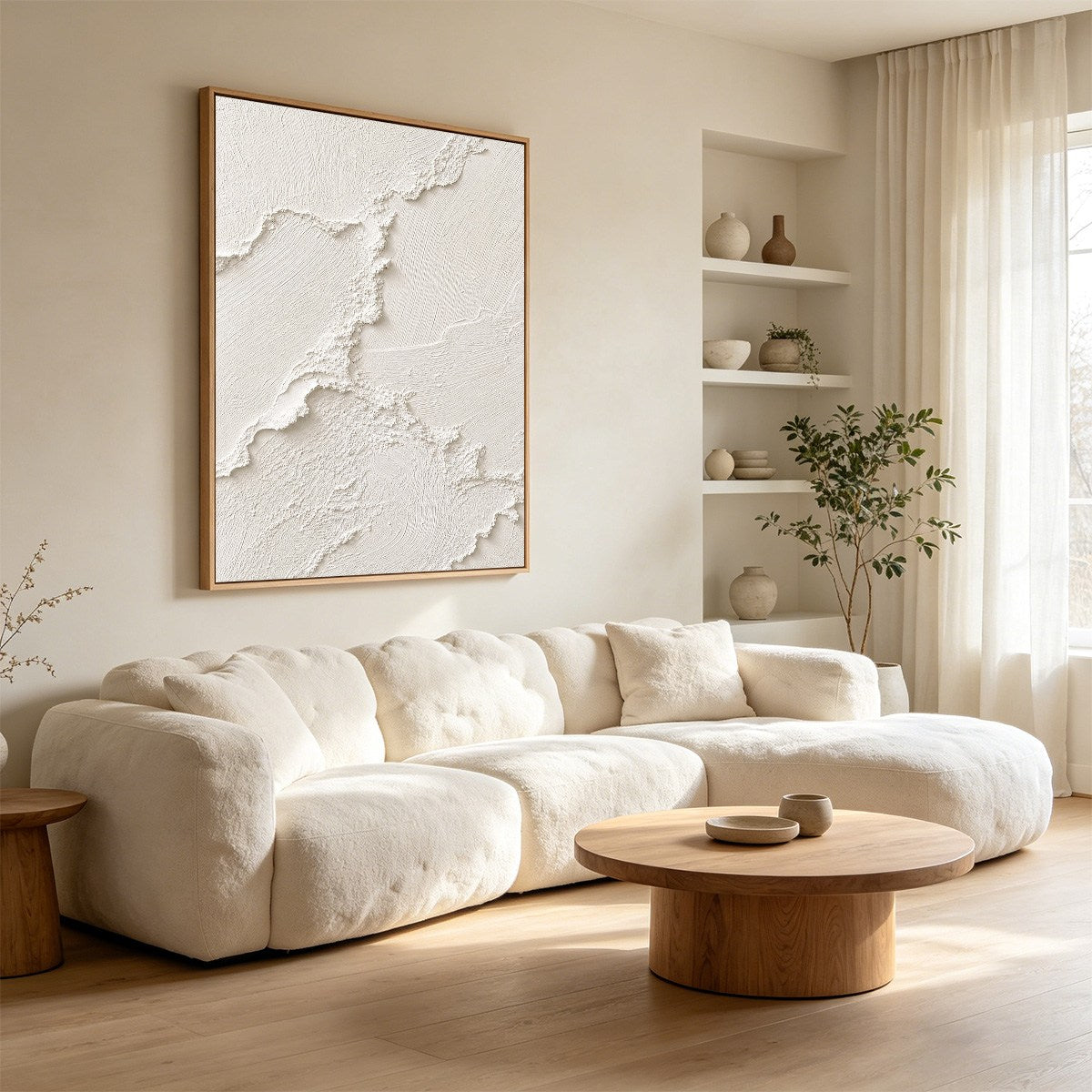 RIVEN: Heavily Textured Minimalist Wabi Sabi Wall Art