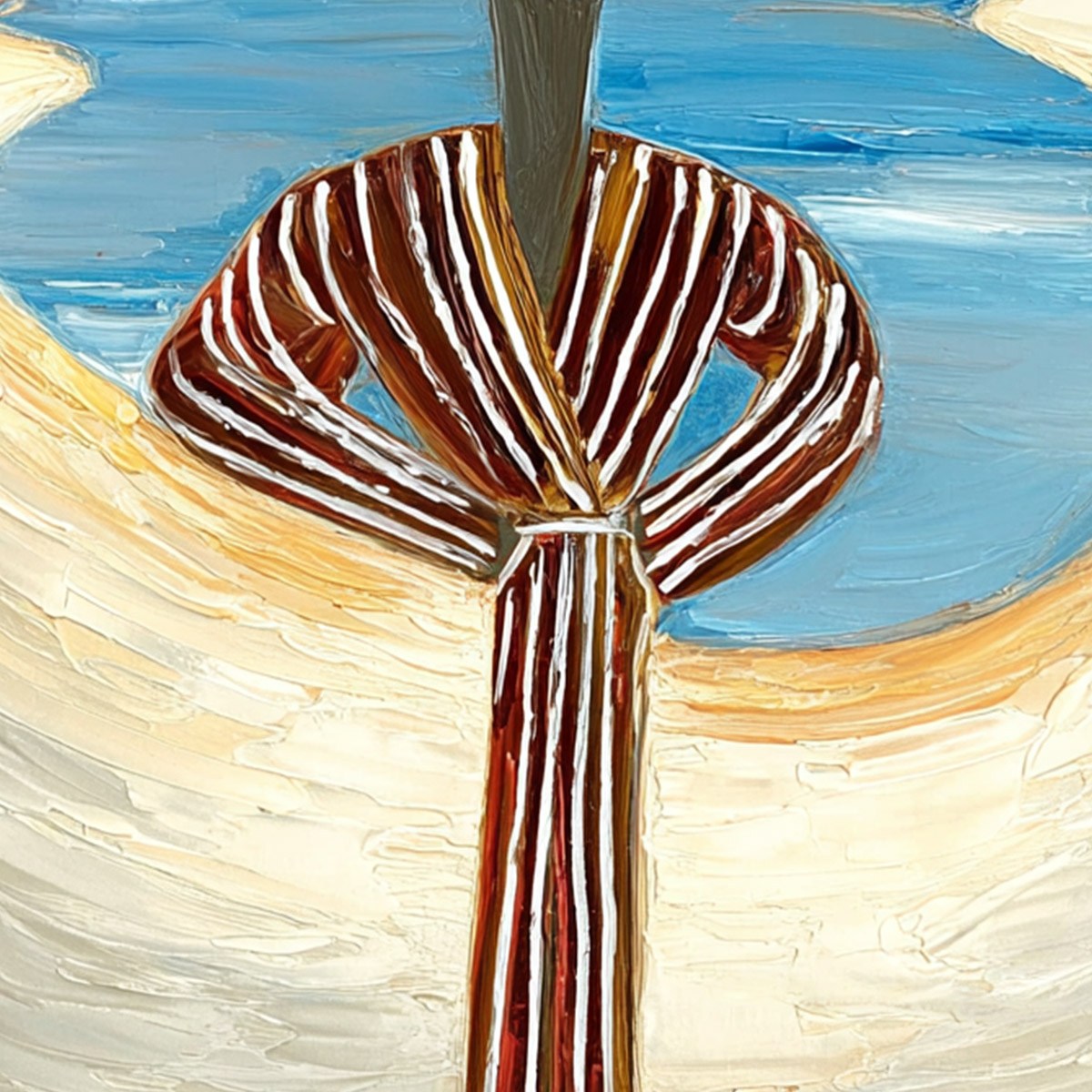 RIVER BLUSH: Textured Figurative Landscape Painting of Woman by Water