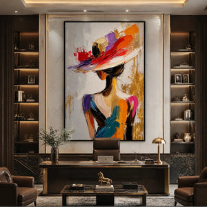 RUNWAY BLOOM: Colorful Fashion Portrait Painting