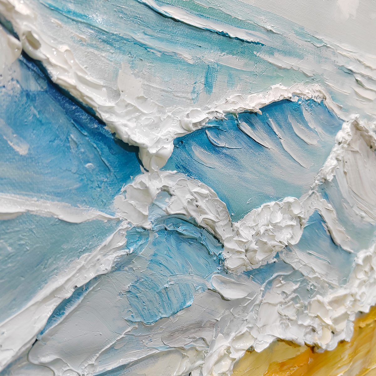 Ready to Ship ｜OCEAN'S EMBRACE: Textured Seascape Painting