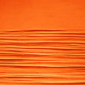 SAFFRON RHYTHM original textured orange abstract wall art with horizontal grooves.