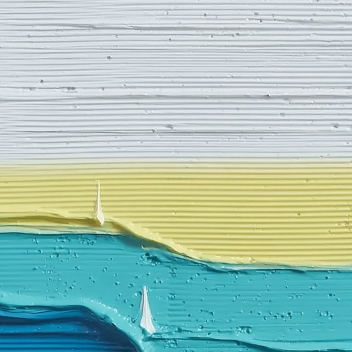 SAILBOAT SERENITY: Textured Minimalist Abstract Seascape Painting