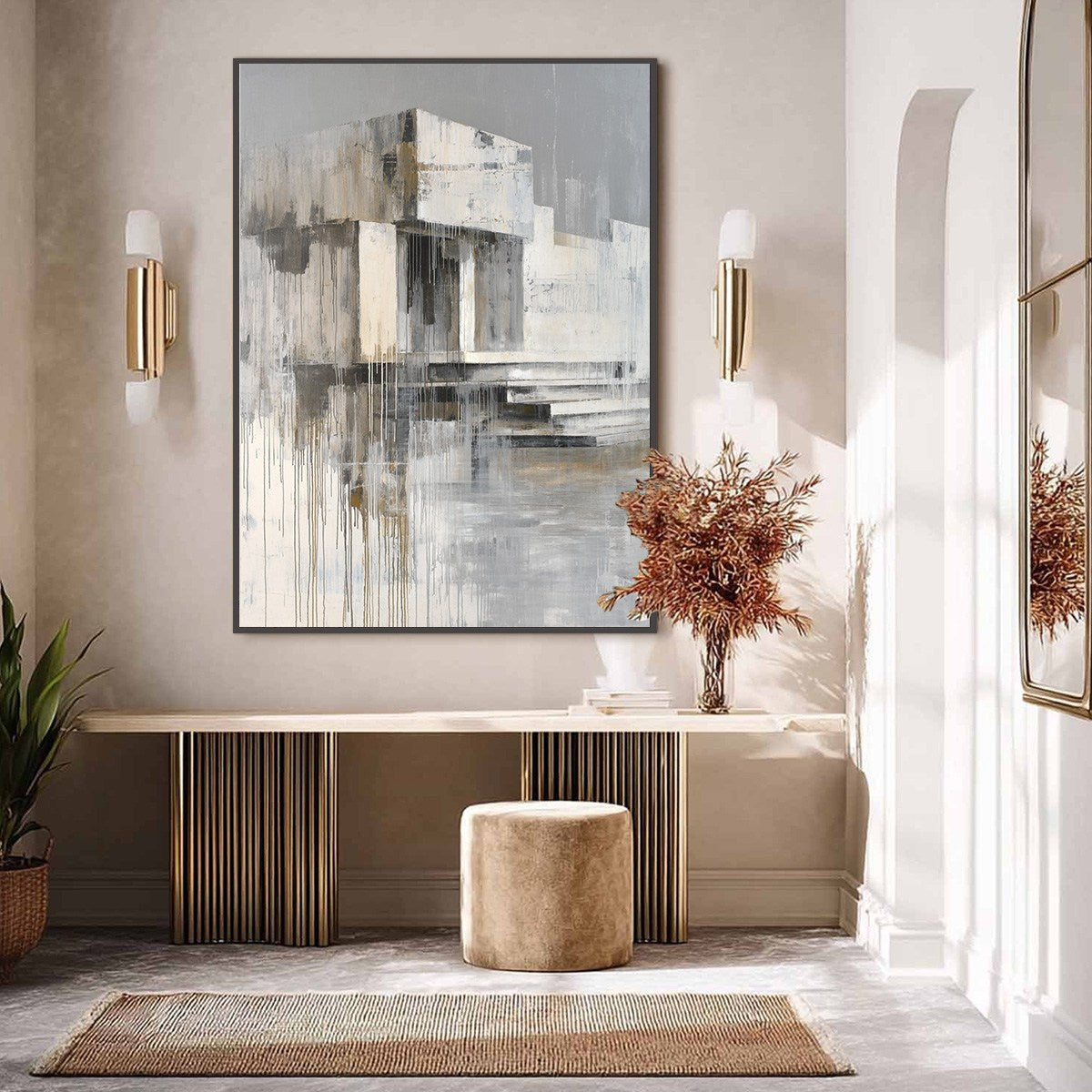 SANCTUARY: Abstract Architectural Painting