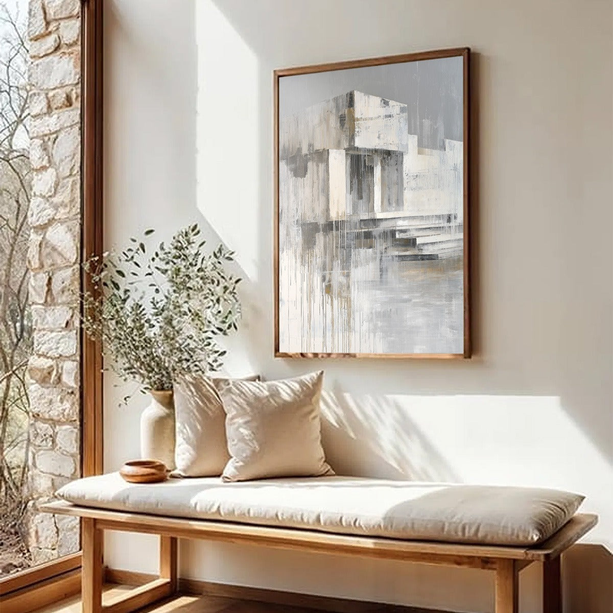 SANCTUARY: Abstract Architectural Painting