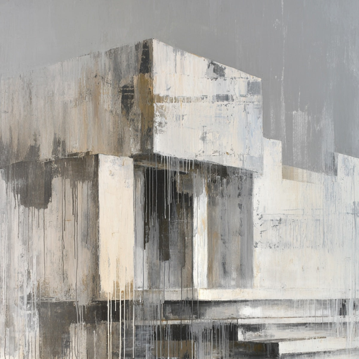 SANCTUARY: Abstract Architectural Painting