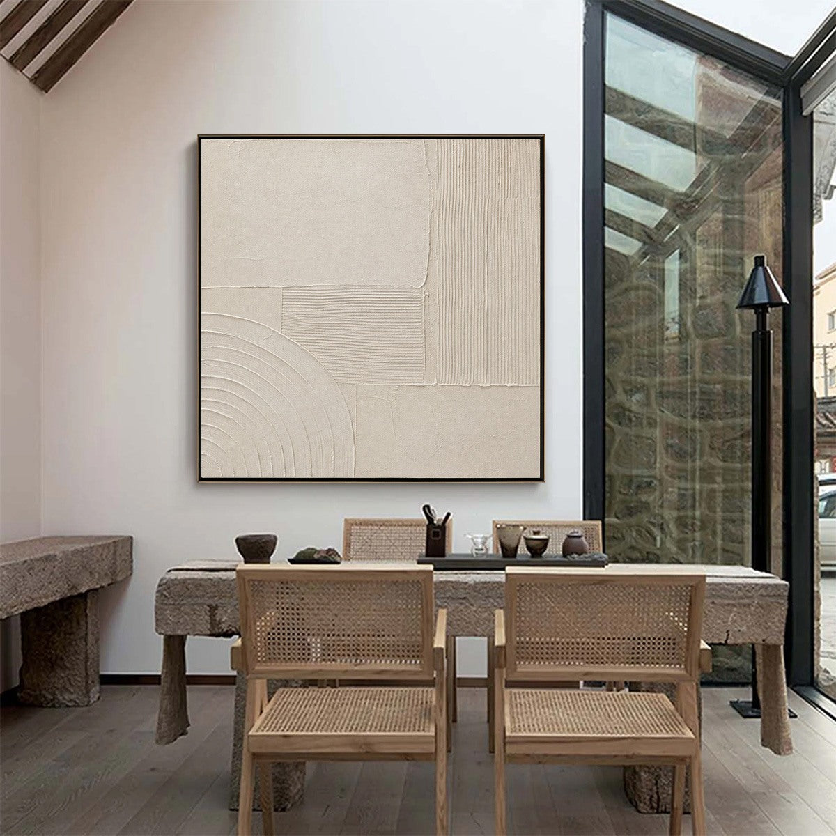 SANCTUARY: Textured Wabi Sabi Minimalist Abstract Painting