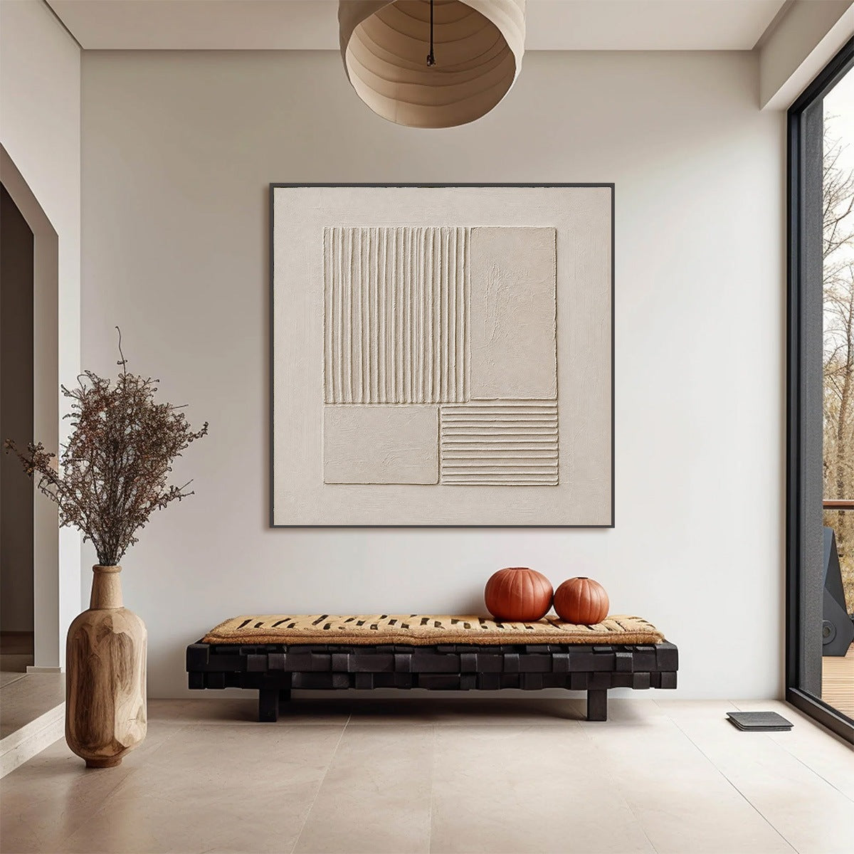 SANCTUARY: Textured Wabi-Sabi Minimalist Abstract Painting