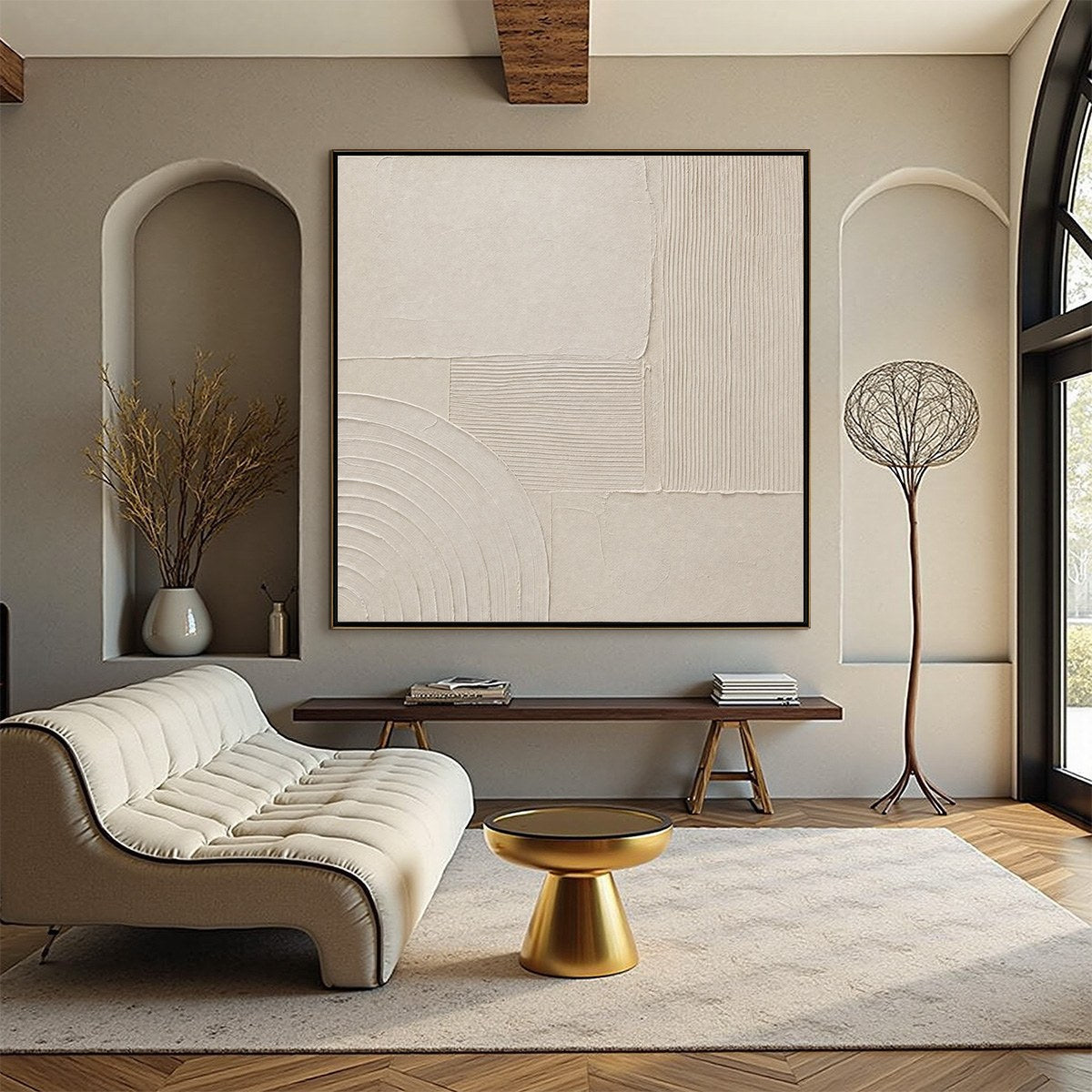 SANCTUARY: Textured Wabi Sabi Minimalist Abstract Painting