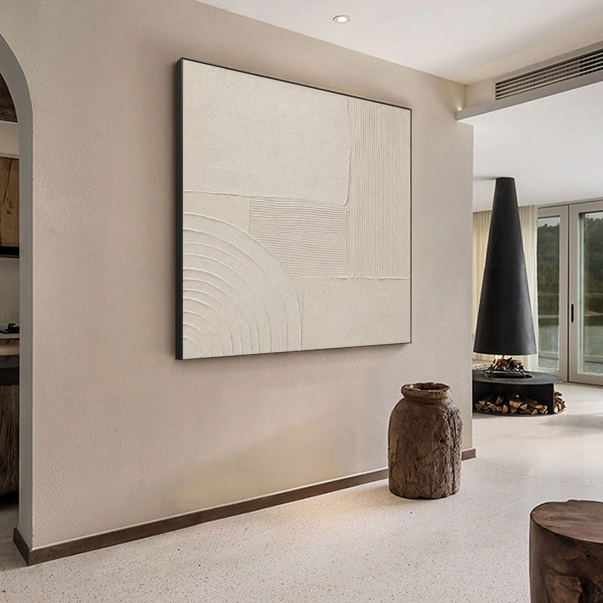 SANCTUARY: Textured Wabi Sabi Minimalist Abstract Painting