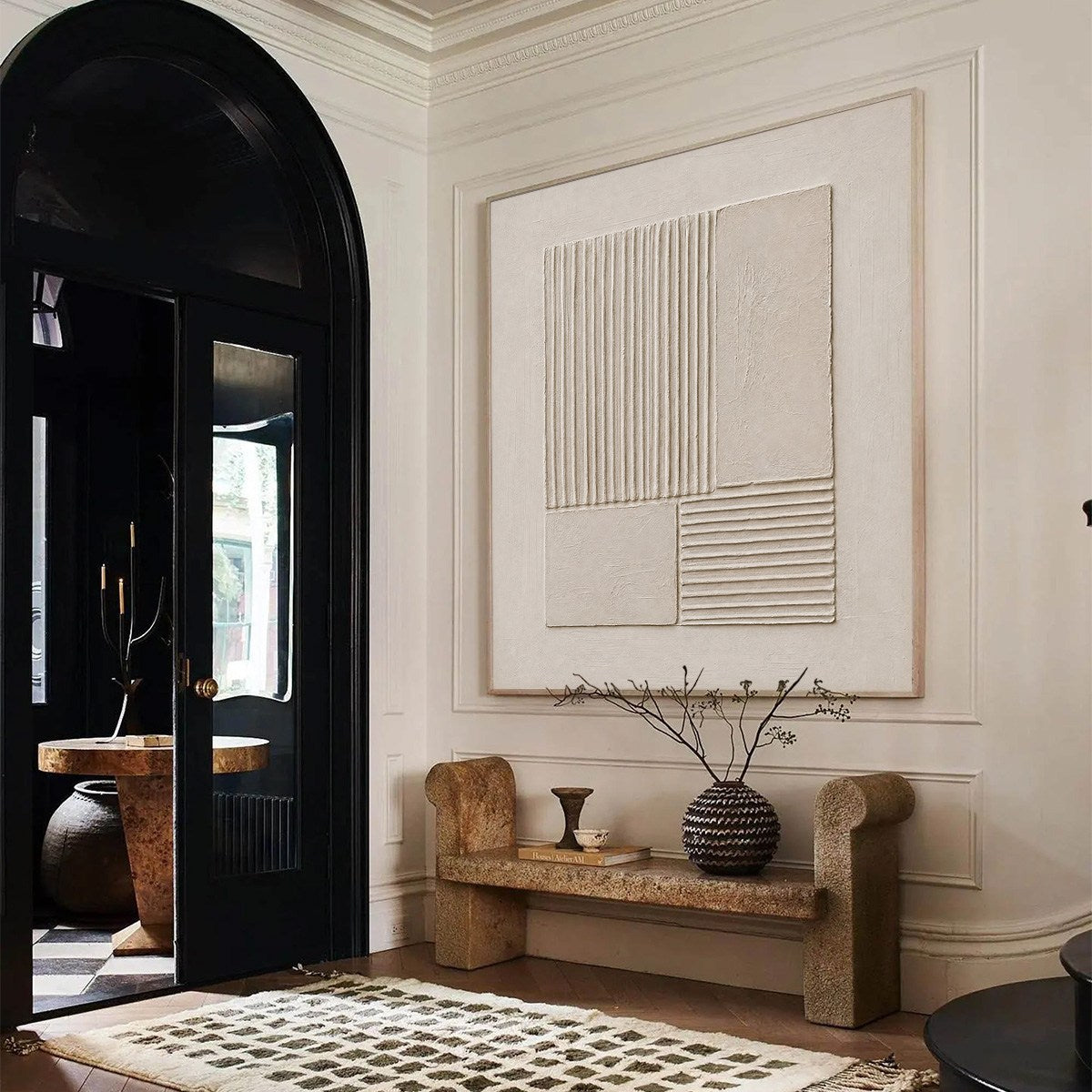 SANCTUARY: Textured Wabi-Sabi Minimalist Abstract Painting